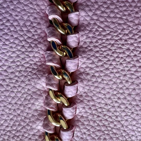 Badgley Mischka Pink Decorative Chain Tote Bag NWT - Picture 5 of 8